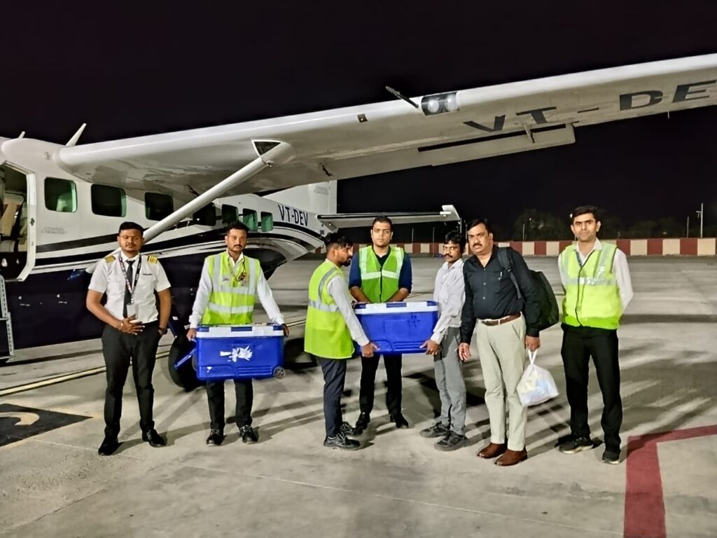 વેન્ચુરા એરકનેક્ટની માનવસેવા તરફ આગેકૂચ : ઓર્ગન ટ્રાન્સફરની સેવા દ્વારા ગુજરાતની પોતાની વેન્ચુરા એરકનેકટનું “દેવ”-વિમાન બન્યું દેવદૂત