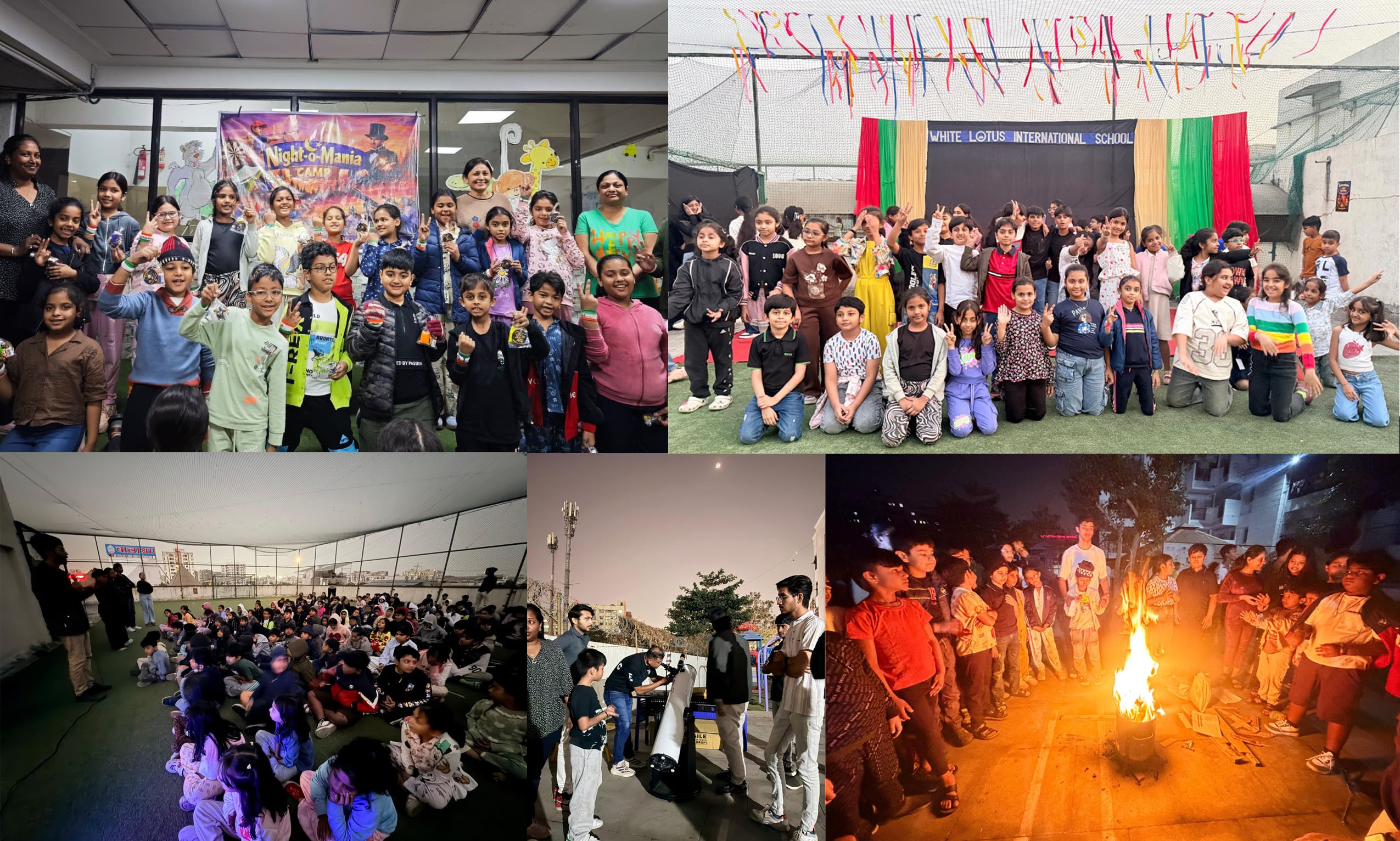 વ્હાઇટ લોટસ ઇન્ટરનેશનલ સ્કૂલમાં યોજાયો શિખામણ, આનંદ અને સાહસથી ભરેલો નાઈટ કેમ્પ